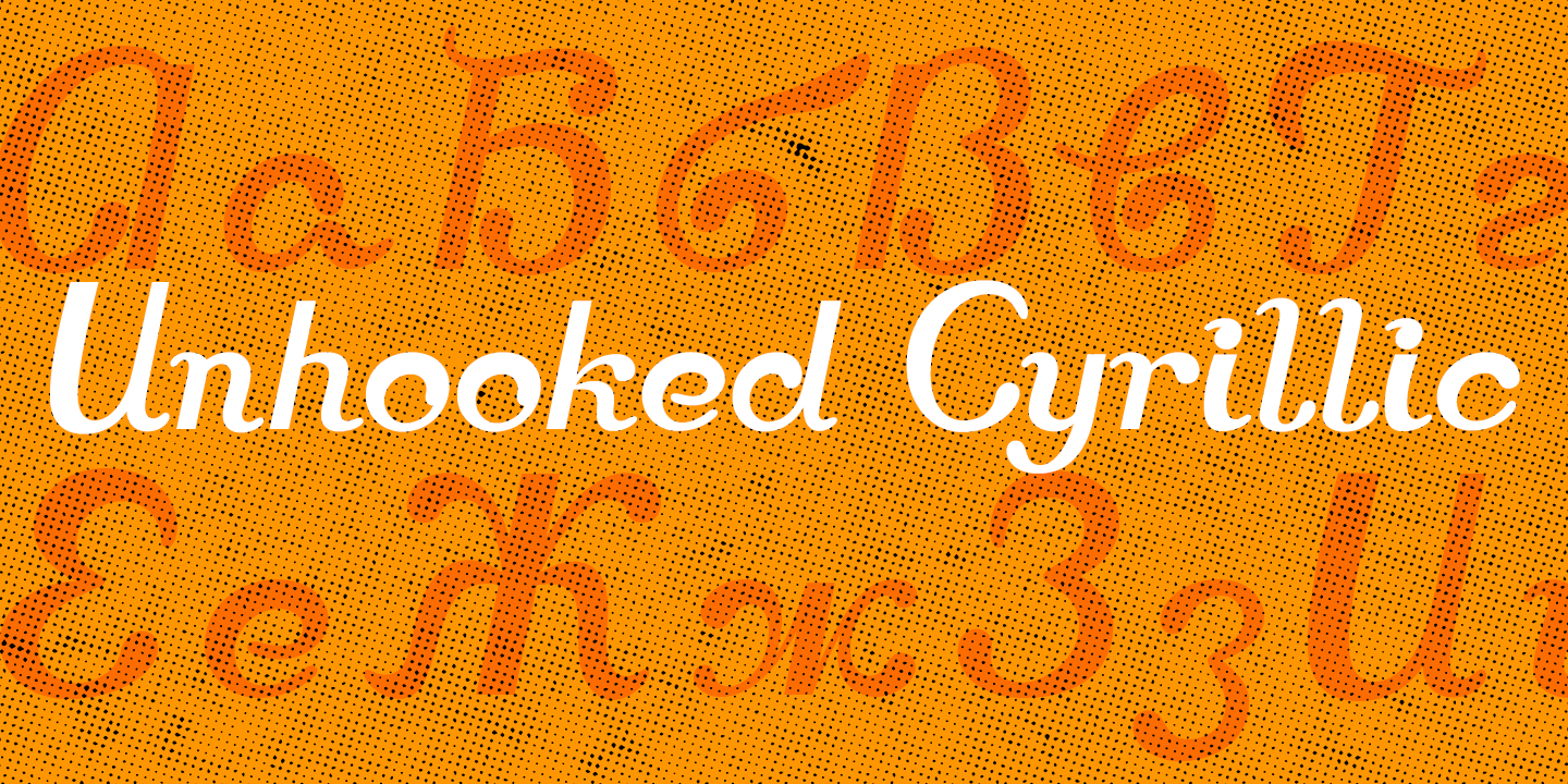 Ejemplo de fuente Unhooked Cyrillic #1